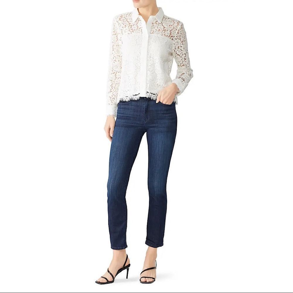 NWT-CUPCAKES & Cashmere Rosella Lace Collared Blouse (Size:Medium)